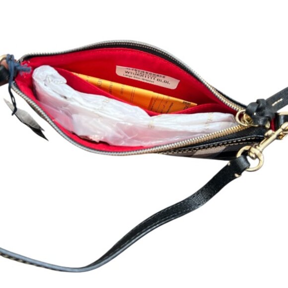 Dooney & Bourke Tucker Large Slim Wallet Wristlet Buffalo Check Black / White - Picture 4 of 4